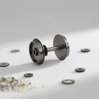 4 Wheels Precise Size HO Scale Metal Wheel Set Replacement Part Locomotive Metal Wheels Realistic Details 1:87 Train Wheel for Upgrade
