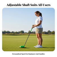Oversized Head Adjustable Golf Club Portable Beginner Golf Training Club Aluminum Alloy Shaft for Beginners, Golfers, Travel, Home, Backyard