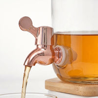 Glass Bottle Tap and Dispenser Tap with Lever Handle, Food-Grade Reusable Bottle Tap Faucet, Detachable Spout for Home Bar Water Jug Use