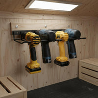 Wall Mount Drill Holder Space-Saving Sturdy Duty Drill Holder Electric Tool Organizer Shelf Upgraded Design for Workshop
