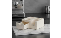 coffee Tamping Station Multi-Compartment Workstation with Drawer Easy to Clean Portafilter Holder with Storage for Baristas