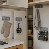 Strong Adhesive Punch-Free Hooks for Bathroom and Kitchen, Multi-functional Nail-Free Hangers