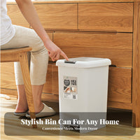 Two-Way-Opening Waste Bin Stylish Design Foot Pedal Trash Can Step-on Trash Can Odor-Close Ing Lid Foot Pedal Garbage Bin