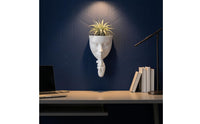 Decorative Face Wall Planter Open Top Wall Hanging Pot Compact Face Planter Boho Style for Small Plant Display