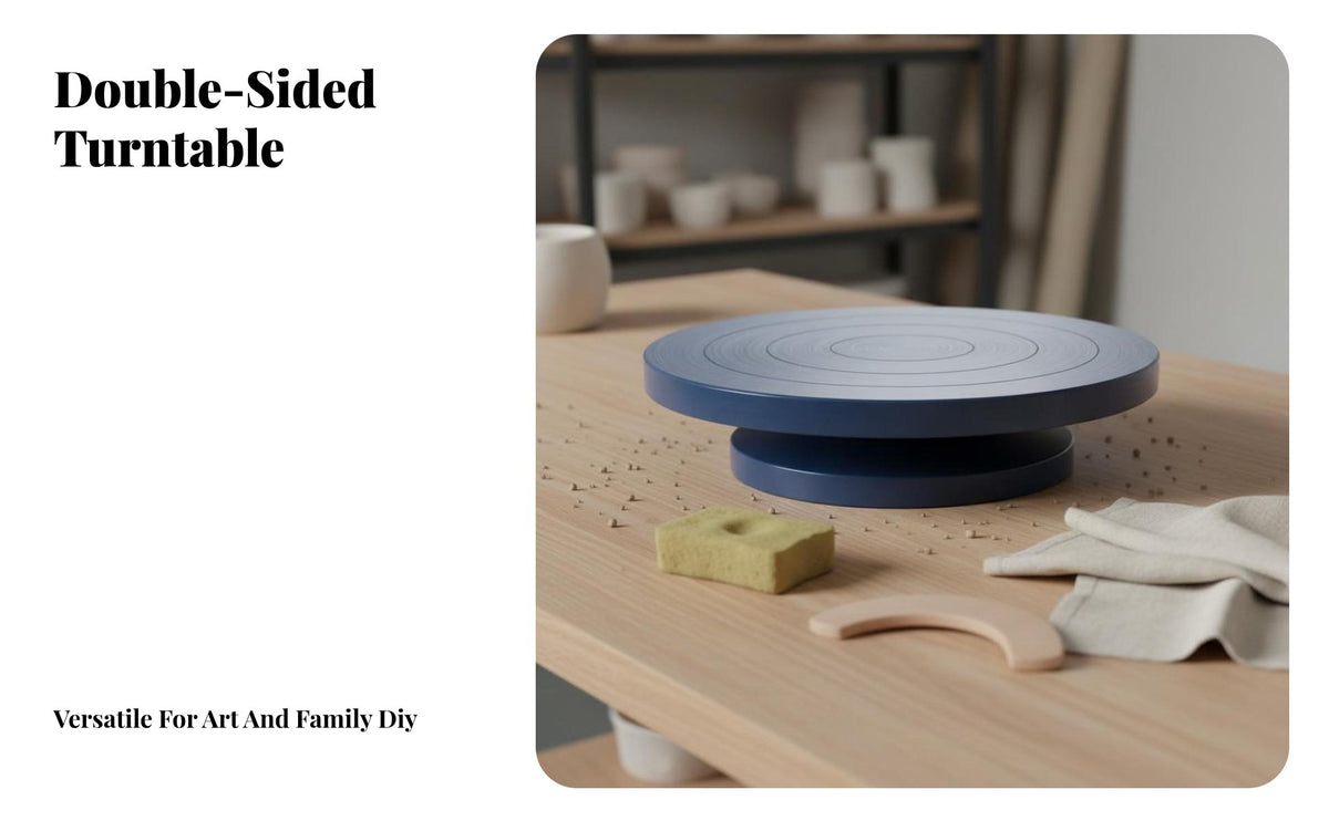 Clay Turntable Even Rotation Sturdy Build for Tabletop Pottery