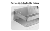 Drillwithout Drilling Installation Floating Ledge Shelf Easy to Install Floating Display Ledge Multipurpose Organizer Rack Non-Drilling Option for Renters, Homeowners, Students, Bathroom, Kitchen, Entryway, Bedroom