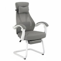 Ergonomic Support Sled Base Mesh Chair Padded Seat Mesh Back Sled Chair Sturdy Frame Office Furniture for Students, Conference Attendees, Guests, Study Room, Reception Area