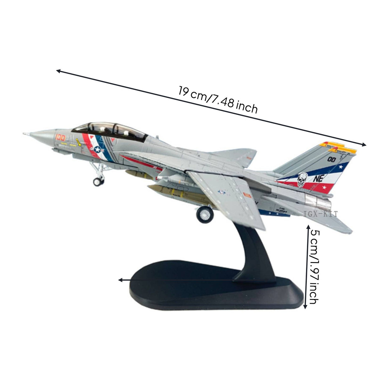 Model Plane Detachable Landing Gear Swing Wing Fighter Model High Detail Display Airplane for Collectors