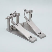 Powerful Double Bass Drum Pedal Metal Double Kick Pedal Adjustable Instrument Sturdy for Percussionists