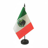Soccer Tournament Theme Desk Flag with Stand International Meeting Decor Tabletop Country Flag Patriotic Display Easy Setup for Event Planners, Business Owners, Conference Room, Office