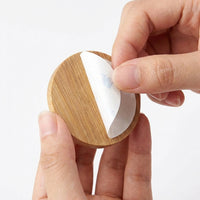 Bamboo Wall Hooks for Coats, Jackets, Hats, Scarves, Heavy Duty Wall Mounted Wood Hooks for Entryway Organization, Kitchen Utensil Hooks