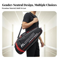 Badminton Racket Bag Large Capacity 3 Racket Athletic Carrier Court Sport Racquet Tote Multiple Carrying Choices Adjustable