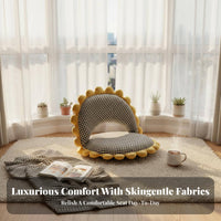 Foldable blossomShaped Lounger Adjustable Backrest Tatami Seat Lightweight Design Floor Chair Washable Cover for Toddlers, Parents, Bay Window, Bedroom, Living Room, Playroom