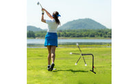 Golf Swing Practice Aid with Rope and Ball Outdoor Golf Swing Practice Aid Adjustable Portable for Beginners, Backyard