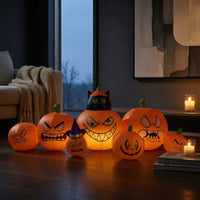 Inflatable Pumpkins with Black Cat 8ft Inflatable Black Cat and Pumpkin Outdoor Inflatable Pumpkin Display for Homeowners, Families, Lawn, Garden