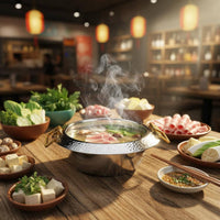 Mini Hot Pot Bowl Thickened Bottom Individual Hot Pot Foldable Handles Cookware for Restaurant, Home