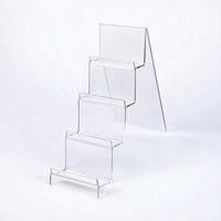 Clear Stepped Display Stand Transparent Acrylic Display Stand Maximum Visibility Holder Space-Saving for Retail Stores