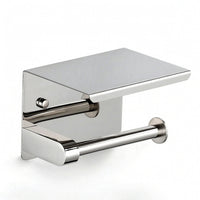 Wall-Mount Bathroom Tissue Holder with Shelf Space-Saving Bathroom Accessory
