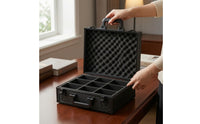 Card Storage Box with Keys Aluminum Card Storage Case Hard Shell for Players