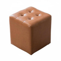 Multi-Functional Upholstered Four-Legged Stool adaptable Use Upholstered Block Seat space-saving Size Footstool Wear-Resistant for Children, Homeowners, Living Room, Entryway, KTV Lounge, Home Office