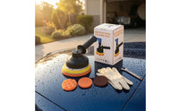 Drill Polishing Head Auxiliary Grip Drill Polishing Pad Holder Waxing Head Adapter Metal Shank Car Care Tool Black Plastic Body