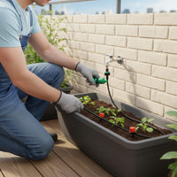 DIY Trickle Irrigation Kit Adjustable Nozzles Trickle Irrigation Kit Automatic Garden Watering System Leak-Resistant for Balcony