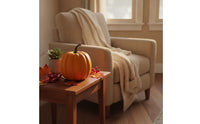 Decorative Foam Pumpkins Farmhouse Fake Pumpkins Ribbed Pumpkin Decorations for Tabletops