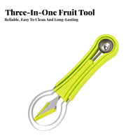 3 Pieces Triple-Function Fruit Tool Set Multifunctional Fruit Baller Ladle Set Fruit Baller Ladle Multi-Functional Fruit Carving