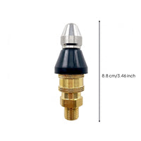 Inline Pressure Washer Nozzle Adapter Compact Drain Cleaning Nozzle Adapter
