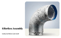 Dryer Vent Connector Kit Aluminum Foil Flexible Dryer Vent Hose Metal Flange