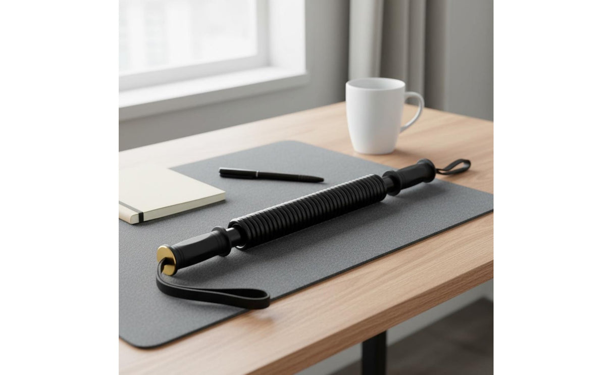 Portable Design Power Twist Bar Non-Slip Grip Coiled Power Twist Bar Comfortable Grips Flexible Arm Strength Rod Constant Tension for Men, Home Gym, Office