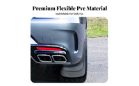 2 Pieces Car Mudguard Waterproof Soft PVC Mud Flap Flexible Material Car Mud Flaps Set for Truck Owners, Winter Driving