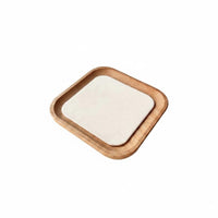 Elegant Wood Jewelry Tray Velvet Soft Fabric Lining Wooden Display Tray Presentation Stand
