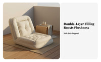 Space Saving Human Dog Bed Multi-Functional Foldable Floor Sofa Bed High Rebound Sponge Adjustable Backrest Floor Chair Thick Padded Cushion for Adults, Students, Bedroom, Balcony, Living Room, Reading Nook