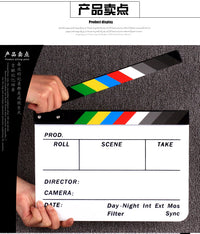 Acrylic Director's Clapperboard Wooden Craft Decoration