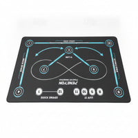indoor/outdoor Hockey Floor Mat with Markings Slim-Profile Stickhandling Training Mat Long-Lasting Hockey Training Aid Portable for Athletes, Backyard, Home Gym, Garage