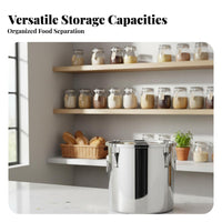 Sealed Metal Rice Bin Humidity-Resistant-Resistant Stainless Steel Airtight Canister Rust-Resistant Stainless Steel Storage Canister for Restaurant