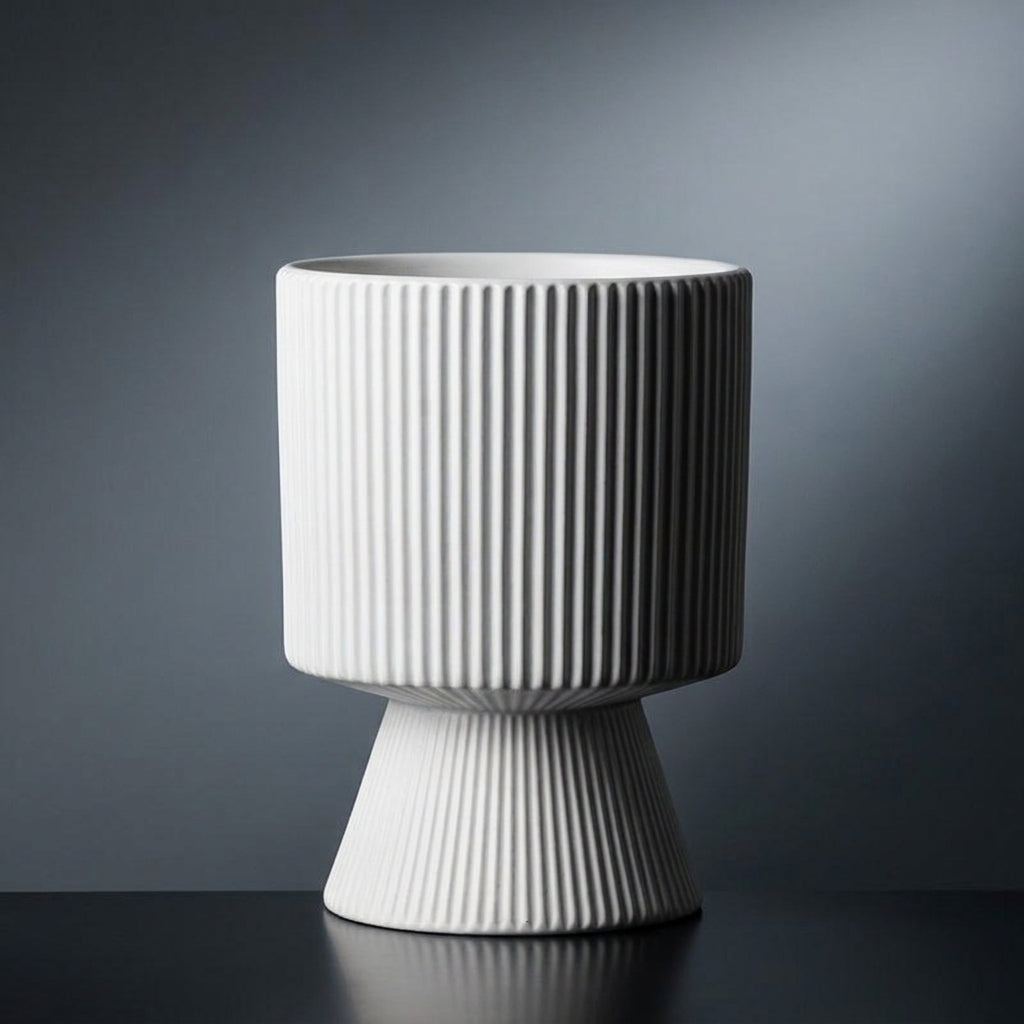 Plant Pots for House Plants and Indoor Plants, Single Green Ceramic Pots for Snake Plant or Bonsai Pot, Modern Minimalist Planter for Home Office