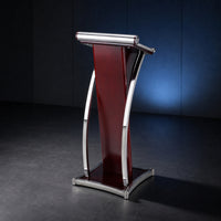 Podium with Slanted Top Modern Reading Desk Lectern Podium Ergonomic Furniture Sturdy for Speakers, Conference Rooms