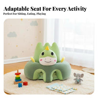 Anti-Fall Design Inflatable Sitting Trainer Safety Guardrails Infant Floor Chair Easy to Clean infant essentials Multi-Functional for Infants, Babies, Parents, Feeding Time, Mealtime, fun time, Living Room
