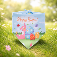 Dog Bandana For Easter, Cartoon Polyester Design, 64x45cm Pet Neckerchief, Big Brother Dog Bandana