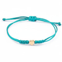 Handmade Heart Bracelet Adjustable Woven Durable String for Daily Wear