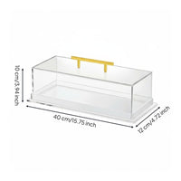 Acrylic Pastry Display Box Transparent Pastry Display Case with Lid Rectangular Cake Cover for Party