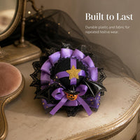 Lolita Halloween Devil Hair Clip Pumpkin Bat Bow Mini Top Hat