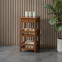End Table New Chinese Design Sofa Table Simple Design Bedside Storage Rack for Living Room, Small Areas, Bedroom