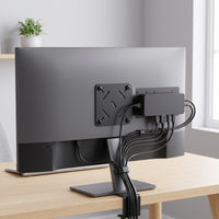 Space-Saving VESA Mounting Bracket Clutter-Clutterless Docking Station Mount Long-Lasting Docking Station Bracket Heavy-Duty for Telecommuter Workers, Workstations