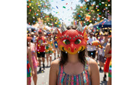 Dragon Mask Lightweight Dragon Mask with Horns Realistic Soft for Cosplayers, Cosplay, Costume Parties