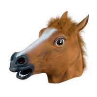 Horse Head Headpiece Realistic Animal Look Full Head Horse Headpiece Comfortable Fit Party Prop for Halloween