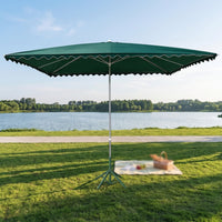 Straight-Pole Umbrella Height-Adjustable Umbrella with Sixframework Sun Protection for Vendors, Patio, Courtyard, Market Stalls