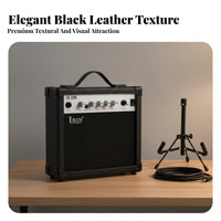 Metal and Wood Cabinet Portable Guitar Amp Carry Handle Guitar Practice Amp Headphone Jack Audio Equipment